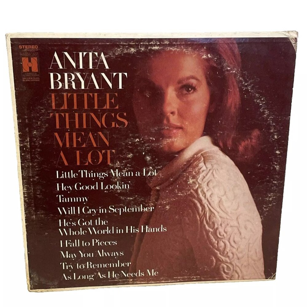 Anita Bryant Little Things Mean A Lot (Vinyl, 1969) Harmony HS 11330 VG LP Recor